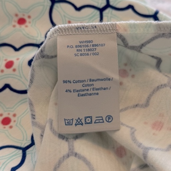 Boden White and Blue Patterned Size 8 Dress - Picture 7 of 7